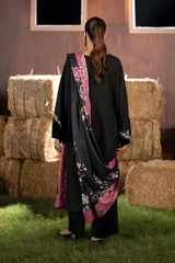 Maryam N Marya - 3PC Khaddar Embroidered Shirt with Digital Printed Dupatta and Trouser - RF1413 Royal Pret