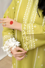 Urge - 3PC Unstitched Dhanak Embroidered Shirt with Digital Printed Dupatta and Embroidered Trouser - RF1272 Royal Pret