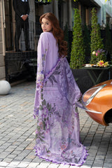 Jade - 3PC Unstitched Lawn Embroidered Shirt with Digital Printed Monark Dupatta and Trouser - RF1481 Royal Pret