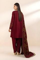 Sapphire - 3PC Unstitched Khaddar Embroidered Shirt with Digital Printed Dupatta and Trouser- RF1294 royalpret
