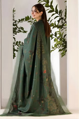 Sobia Nazir - 3PC Unstitched Dhanak Embroidered Shirt with Printed Shawl - RF1301 royalpret