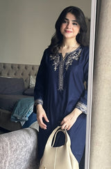 Shabnam - Stitched 2PC Dhanak Embroidered - RP0003 Royal Pret