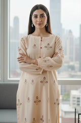 Mahveen - Stitched 2PC Dhanak Embroidered - RP0004 Royal Pret