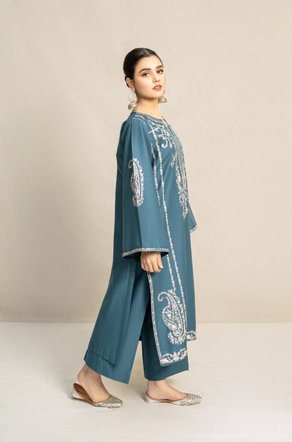 Urge - 2PC Unstitched Lawn Embroidered Shirt with Embroidered Lawn Trousers - RF1089