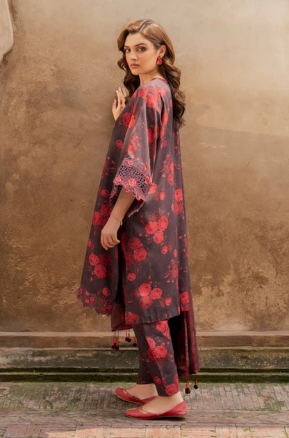 Baroque - 3PC Unstitched Printed Karandi Shirt with Printed Karandi Dupatta and Same Printed Trouser - RF1243