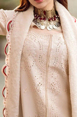 3PC Lawn Embroidered Shirt with Embroidered Slub Net Dupatta (Unstitched) - RF1327 Royal Pret