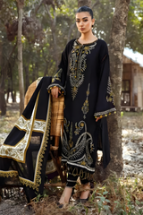 Maria B - 3PC Unstitched Dhanak Embroidered Shirt with Digital Printed Dupatta and Trouser - RF1205 royalpret