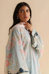 Coco by Zara Shah Jahan - 3PC Banadora Lawn Printed Shirt with Printed Voil Dupatta (Unstitched) - RF1390 Royal Pret