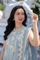 Rang Rasiya - 3PC Unstitched Lawn Embroidered Shirt with Digital Printed Dupatta and Trouser - RF1501 Royal Pret