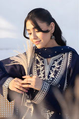 Rozana - 3PC Lawn Embroidered Shirt with Embroidered Chiffon Dupatta (Unstitched) - RF1329 royalpret