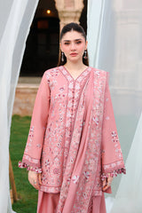 Cross Stitch - 3PC Unstitched Dhanak Embroidered Shirt with Dhanak Embroidered Dupatta and Trouser - RF1544 Royal Pret