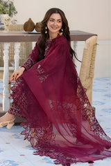 Allys - 3PC Lawn Embroidered Shirt with Embroidered Organza Dupatta (Unstitched) - RF1337 royalpret