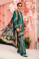 Maria B - 3PC All Over Printed Banadora Lawn Shirt with Printed Voil Dupatta (Unstitched) - RF1385 Royal Pret