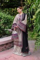 Jazmin - 3PC Unstitched Lawn Heavy Embroidered Shirt with Embroidered Chiffon Dupatta - RF1038 royalpret