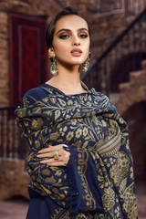 Maria B - 3PC Unstitched Dhanak Embroidered Shirt with Digital Printed Dupatta and Trouser - RF1206 royalpret