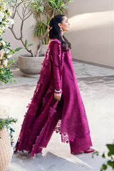 3PC Lawn Embroidered Shirt with Embroidered Slub Net Dupatta (Unstitched) - RF1325 Royal Pret