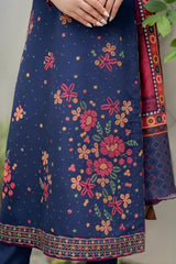 Jazmin - 3PC Unstitched Dhanak Embroidered Shirt with Digital Printed Dupatta and Trouser - RF1174 royalpret