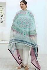 Zara Shah Jahan - 3PC Unstitched Lawn Embroidered Shirt with Digital Printed Chiffon Dupatta and Embroidered Trousers - RF1081 royalpret