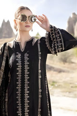 Maria B - 3PC Unstitched Dhanak Embroidered Shirt with Digital Printed Dupatta and Trouser - RF1252 Royal Pret