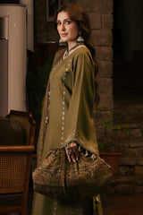 Daria - 3PC Unstitched Dhanak Embroidered Shirt with Digital Printed Dupatta and Trouser - RF1535 Royal Pret