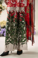 Maria B - 3PC All Over Printed Banadora Lawn Shirt with Printed Voil Dupatta (Unstitched) - RF1378 Royal Pret