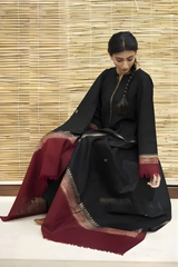 Zarpash - 3PC Unstitched Dhanak Neckline Embroidered Shirt with Printed Dupatta and Trouser - RF1220 Royal Pret