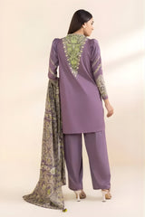 Sapphire - 3PC Lawn Embroidered Shirt with Printed Chiffon Dupatta (Unstitched) - RF1350 Royal Pret