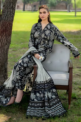 Baroque - 3PC Unstitched Printed Khaddar Shirt with Printed Khaddar Dupatta and Same Printed Trouser - RF1200 royalpret