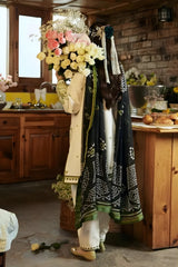 Zara Shah Jahan - 3PC Unstitched Lawn Embroidered Shirt with Printed Slub Net Dupatta - RF1093 royalpret