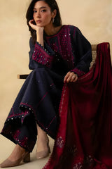 Zara Shah Jahan - 3PC Unstitched Dhanak Sequence Embroidered Shirt with Sequence Embroidered Dupatta and Trouser - RF1132 royalpret