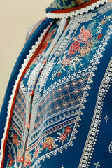 Zara Shah Jahan - 3PC Unstitched Lawn Embroidered Shirt with Digital Printed Khadi Net Dupatta and Embroidered Trousers - RF1085 royalpret