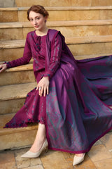 Rang Rasiya - 3PC Dhanak Embroidered Shirt with Digital Printed Dupatta and Trouser - RF1422 Royal Pret