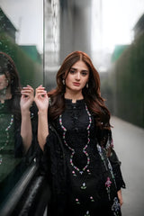 Aneelas - 3PC Lawn Embroidered Chicken Kari Shirt with Embroidered Khaddi Net Dupatta (Unstitched) - RF1328 royalpret