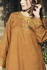 Zaraq - Stitched 2PC Dhanak Embroidered - RP0005 Royal Pret