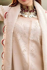 3PC Lawn Embroidered Shirt with Embroidered Slub Net Dupatta (Unstitched) - RF1327 Royal Pret