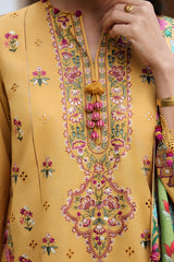 Sapphire - 3PC Unstitched Lawn Embroidered Shirt with Monar Digital Printed Dupatta and Trouser - RF1513 Royal Pret