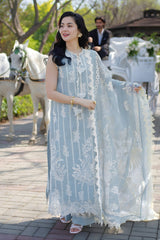 Rang Rasiya - 3PC Unstitched Lawn Embroidered Shirt with Digital Printed Dupatta and Trouser - RF1501 Royal Pret