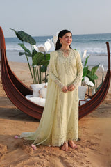 Qalamkar - 3PC Unstitched Lawn Embroidered Shirt with Embroidered Chiffon Dupatta and Trouser - RF1471