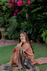 Sapphire - 3PC Unstitched Lawn Embroidered Shirt with Monar Digital Printed Dupatta and Trouser - RF1515 Royal Pret