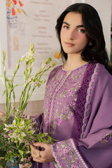 Mahnur - 3PC Unstitched Dhanak Embroidered Shirt with Dhanak Embroidered Dupatta and Trouser - RF1550 Royal Pret