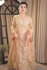 Aneelas - 3PC Unstitched Lawn Embroidered Shirt with Digital Printed & Embroidered Dupatta and Trouser - RF1503 Royal Pret