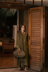 Daria - 3PC Unstitched Dhanak Embroidered Shirt with Digital Printed Dupatta and Trouser - RF1535 Royal Pret