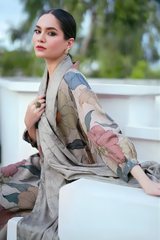 Baroque - 3PC Unstitched Printed Khaddar Shirt with Printed Khaddar Dupatta and Trouser - RF1271 Royal Pret