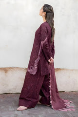 Baroque - 3PC Unstitched Printed Khaddar Shirt with Printed Khaddar Dupatta and Trouser - RF1242 Royal Pret