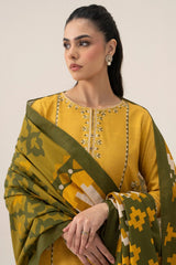 Sapphire - 3PC Unstitched Khaddar Embroidered Shirt with Digital Printed Dupatta and Trouser - RF1538 Royal Pret