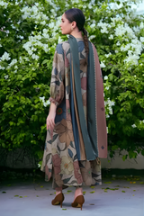 Baroque - 3PC Unstitched Printed Khaddar Shirt with Printed Khaddar Dupatta and Trouser - RF1271 Royal Pret