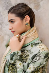 Baroque - 3PC Unstitched Printed Khaddar Shirt with Printed Khaddar Dupatta and Same Printed Trouser - RF1248 Royal Pret