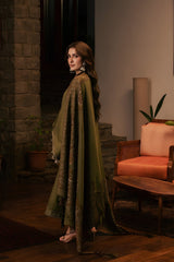 Daria - 3PC Unstitched Dhanak Embroidered Shirt with Digital Printed Dupatta and Trouser - RF1535 Royal Pret