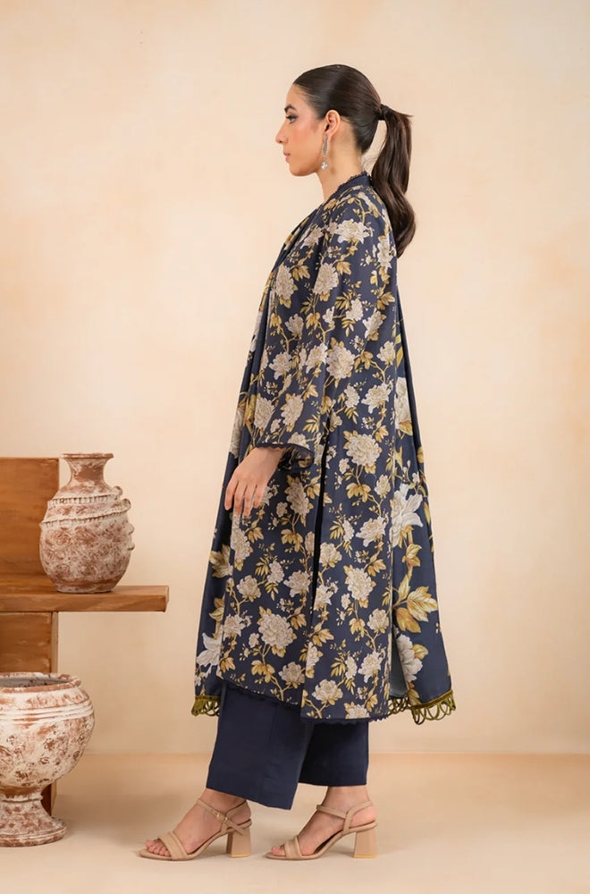 Baroque - 3PC Unstitched Printed Karandi Shirt with Printed Karandi Dupatta and Same Printed Trouser - RF1251