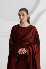 Daria - 3PC Unstitched Dhanak Embroidered Shirt with Dhanak Embroidered Dupatta and Trouser - RF1537 Royal Pret